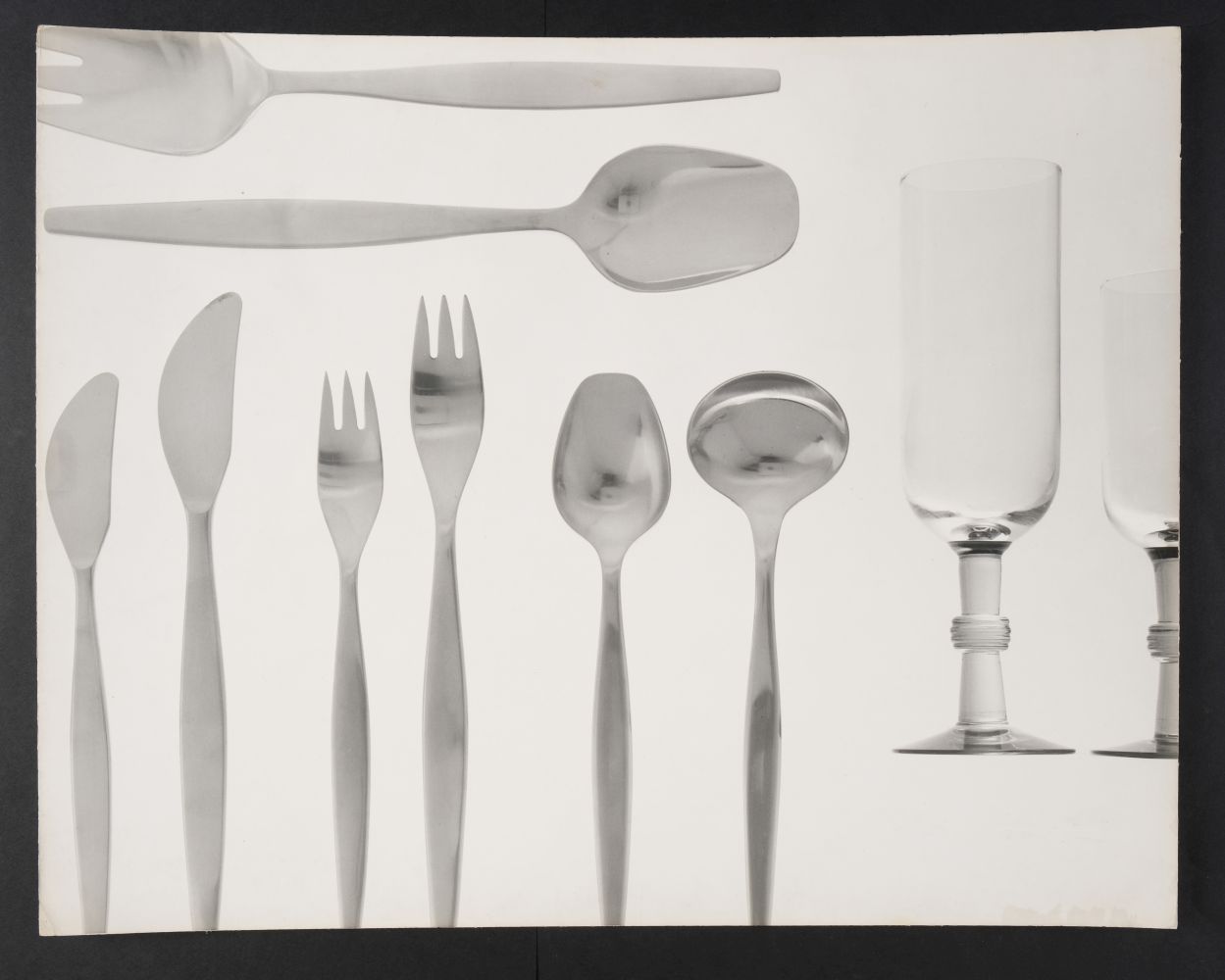 * Glassware & Cutlery. A portfolio of 14 large gelatin silver print photographs, 1960s - Image 2 of 15