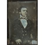 * Half-plate daguerreotype of a young naval man, late 1840s