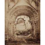 * English School. A large-format toned albumen print of Norman Door, Glastonbury Abbey, c. 1860