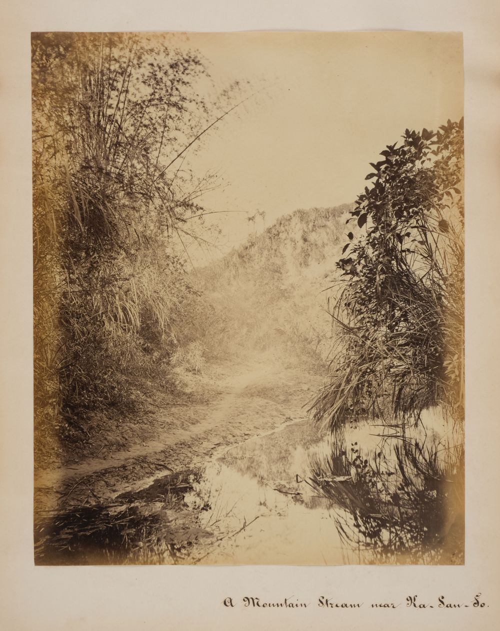 * Thomson (John, 1837-1921). A Mountain Stream near La-Lung [Lan-long], 1871, albumen print - Image 3 of 3