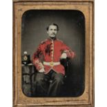 * Quarter-plate ambrotype of a soldier of the 76th Foot, c.1860