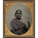 * Ethnographic Portrait. A sixth-plate ambrotype of a Sinhalese or Indian woman, c. 1860s