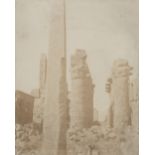 * Bird (Peter Hinckes). The Obelisk and Great Hall, Karnak, c. 1853-54, salted paper print