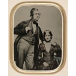 * Ambrotype. A half-plate ambrotype of David Wilkinson and his wife, c. 1870