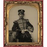 * Sixth-plate ambrotype of a Bandsman of the Royal Highland (Black Watch) Regiment, c.1858