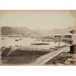 * Attrib. to Charles Leander Weed. The Bund in Nagasaky, [Nagasaki, Japan], c. 1867, albumen print