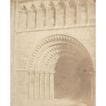 * British School. A Norman church archway, c. 1840s, salted paper print on contemporary paper mount