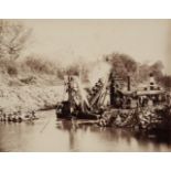 * Panama Canal. A group of 4 albumen prints of the Panama Canal, 1880s