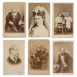 * Royalty. A group of approximately 25 cartes de visite of British and European royalty, c. 1860s