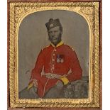 * Sixth-plate ambrotype of a soldier of the 12th (Suffolk) Regiment of Foot, c.1860