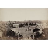 * Attributed to James Anderson. View of Piazza del Popolo from Mount Pincio, Rome, c. 1860