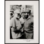 * Korda (Alberto, 1928-2001). Fidel Castro and Ernest Hemingway shaking hands, 1960, printed c. 2000