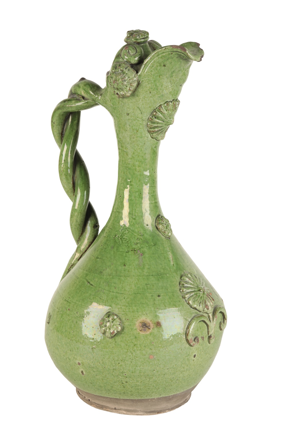 LARGE CANAKKALE GREEN-GLAZED POTTERY EWER - Image 2 of 2