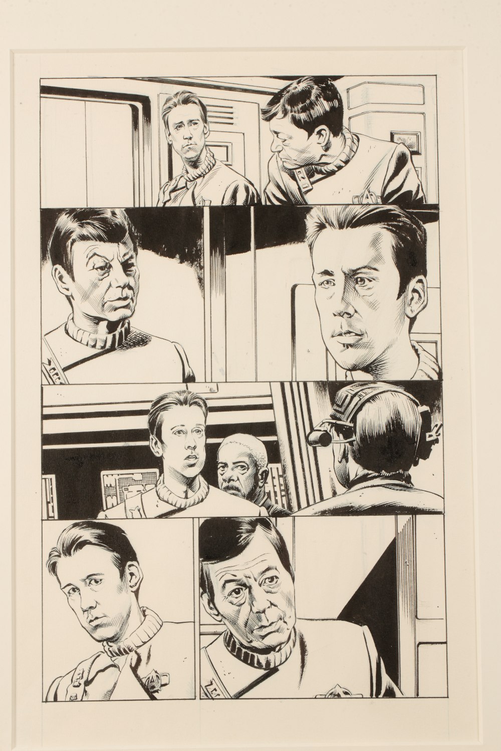 •COMIC BOOK INTEREST: STAR TREK Seven original hand drawn and inked pages - Image 6 of 9