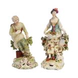 TWO DERBY PORCELAIN FIGURES