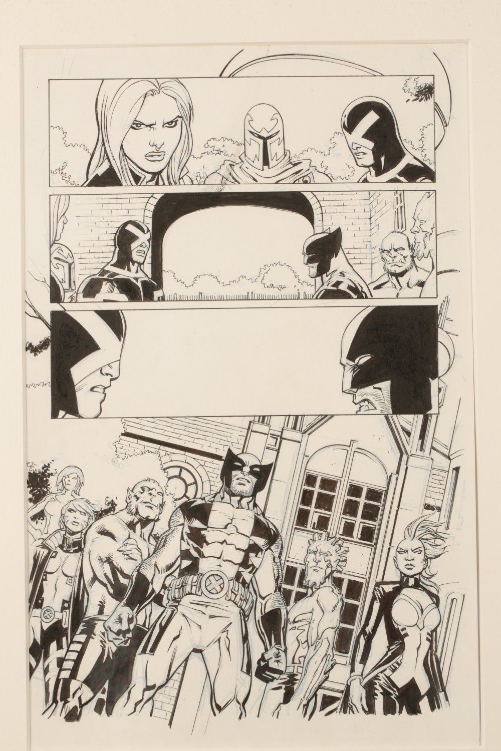 •COMIC BOOK INTEREST: A SET OF NINE ORIGINAL HAND DRAWN AND INKED PAGES - Image 9 of 9