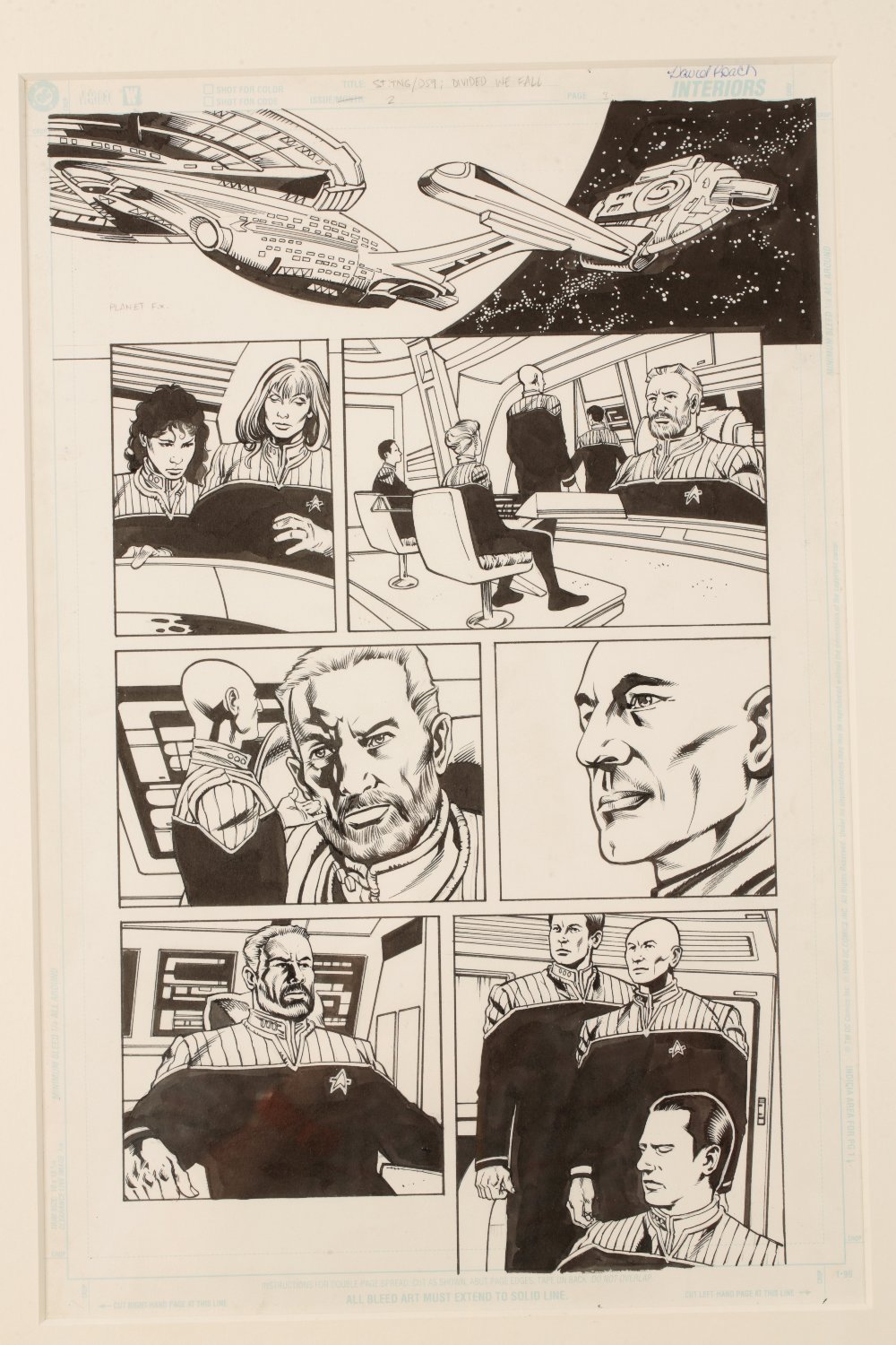 •COMIC BOOK INTEREST: STAR TREK Seven original hand drawn and inked pages - Image 3 of 9