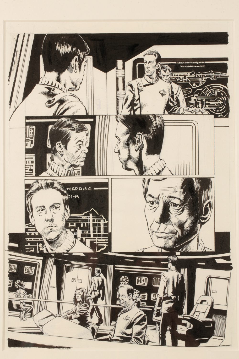 •COMIC BOOK INTEREST: STAR TREK Seven original hand drawn and inked pages - Image 5 of 9