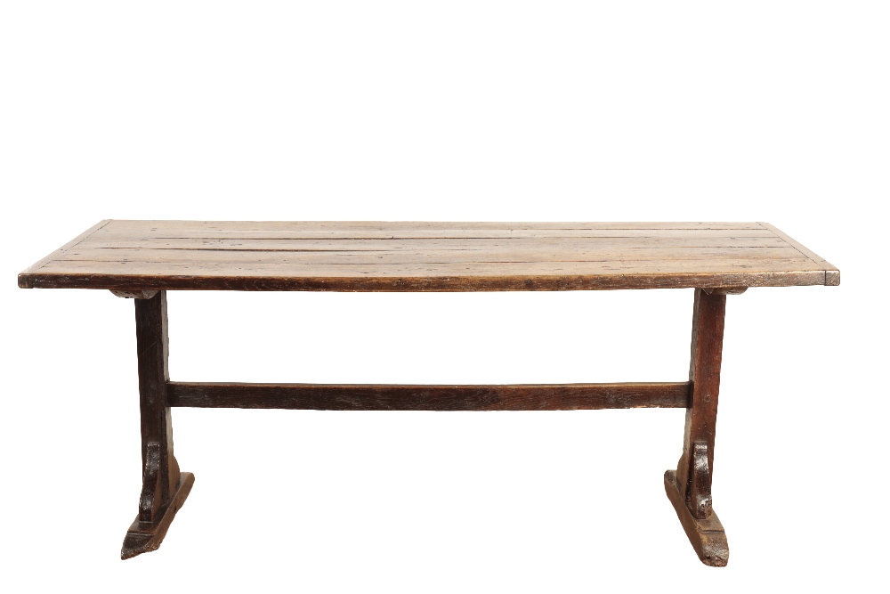 AN OAK REFECTORY OR TAVERN TABLE - Image 2 of 2