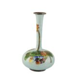 CHINESE SILVER AND CLOISONNE ENAMEL VASE