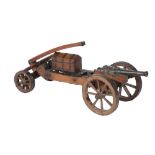 BRONZE MODEL OF A CANNON, 19th century