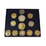 THREE SETS OF 24CT GOLD HOUSE OF WINDSOR 100TH ANNIVERSARY SETS