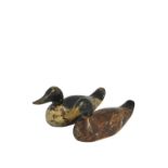 FIVE PAINTED WOODEN DECOY DUCKS (5)