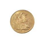 1911 GOLD SOVEREIGN 22ct Gold. 7.99g