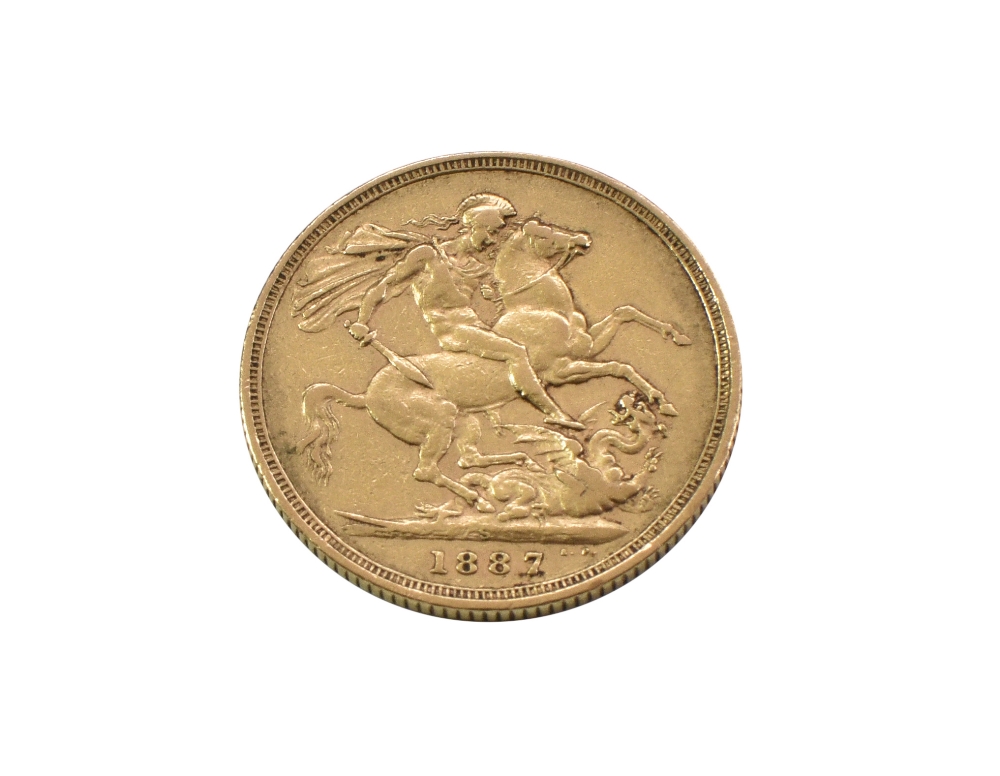1887 GOLD SOVEREIGN 22ct Gold. 7.98g - Image 2 of 4