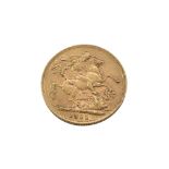 1908 GOLD SOVEREIGN 22ct Gold. 7.98g
