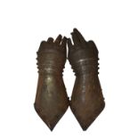 PAIR OF VICTORIAN ARMOUR GAUNTLETS