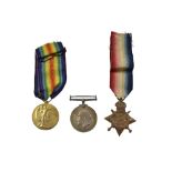 1914 STAR TRIO TO PRIVATE TAYLOR OF THE ARMY SERVICE CORPS