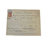 ASSIGNMENT OF COPYRIGHT CERTIFICATE dated 10/5/1909, signed by Cecil Aldin