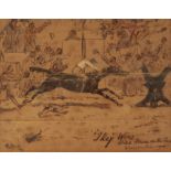 HORSE RACING INTEREST: 'Ikey Wins, Wild Scene on the Course, Wincanton 1908'