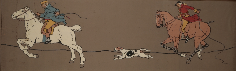 AFTER CECIL ALDIN (1870-1935) Three printed panels from a hunting frieze - Image 4 of 5