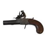 FLINTLOCK POCKET PISTOL, 19th century