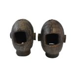 TWO WOODEN TRIBAL HEADS