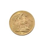 1914 GOLD SOVEREIGN 22ct Gold. 7.98g