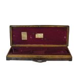 JAMES PURDY & SONS OF LONDON DOUBLE OAK AND LEATHER GUN CASE