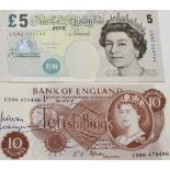 TWO £5 NOTES