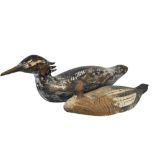 FIVE NORTH AMERCIAN DECORATIVE PAINTED WOODEN DECOYS