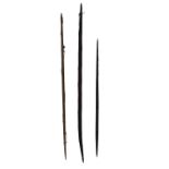 THREE AUSTRALIAN ABORIGINAL WOOD SPEARS