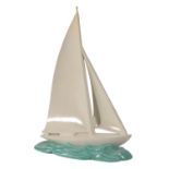 POOLE POTTERY: A LARGE "ART DECO" SAILING YACHT