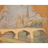 •ASCRIBED TO BLANCHE-AUGUSTINE CAMUS (1884-1968) Notre-Dame, Paris