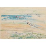 •JOHN ROSSER (b. 1931) 'Impressionist Beach, Sandbanks......Now Really'