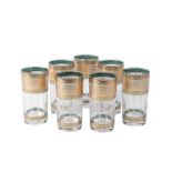 CULVER: A SET OF SEVEN HIGHBALL GLASS TUMBLERS