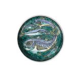 •TONY MORRIS FOR POOLE POTTERY: A ONE-OFF "FISH" CHARGER