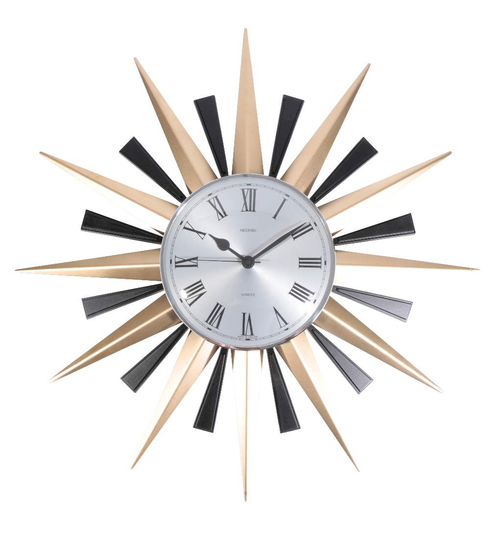 METAMEC: A "SUNBURST" WALL CLOCK