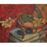 •ELIZABETH VIOLET POLUNIN (1887-1950) A still life study of fruits and vegetables