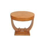 HARRY AND LOU EPSTEIN: AN ART DECO BIRDSEYE SATIN MAPLE OCCASIONAL TABLE